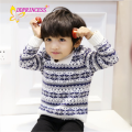 factory printing button lapel sweater Knitwear shirt for boy